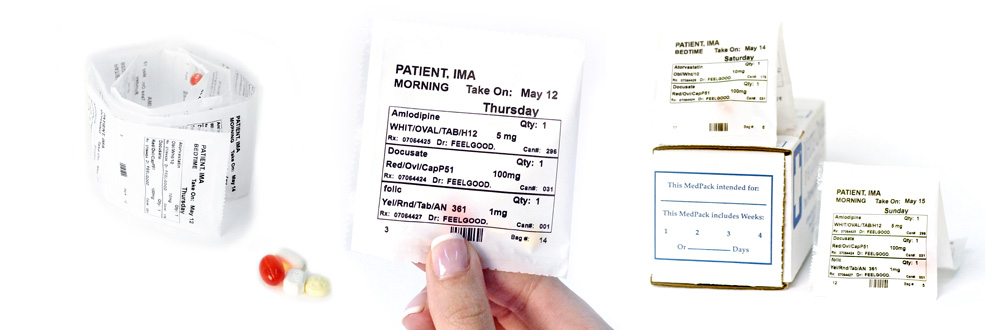 Medication organized by day and time